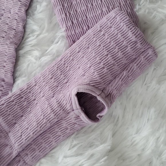 35. Free People Movement Cut It Out Longsleeve Crop Lilac - Picture 8 of 13